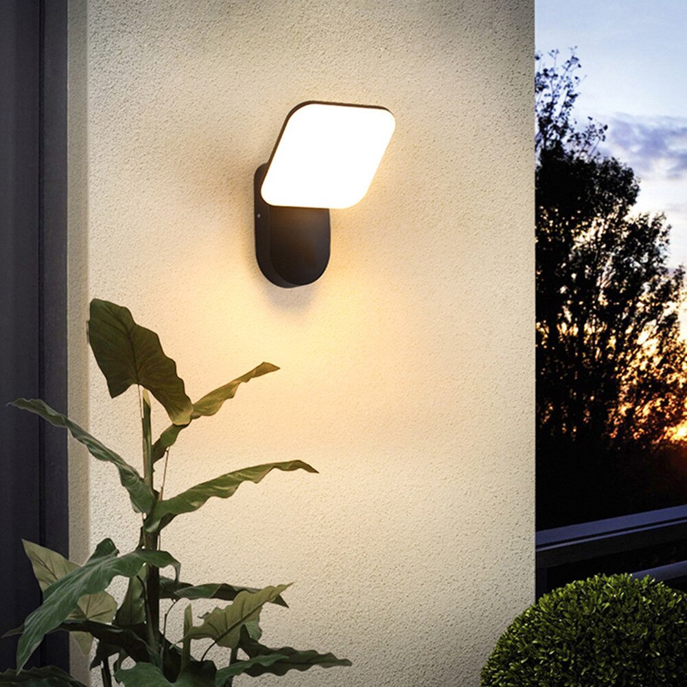 Luz de pared LED IP65 impermeable al aire libre valla de jardín entrada porche pared Exterior pasillo balcón iluminación con Sensor de movimiento