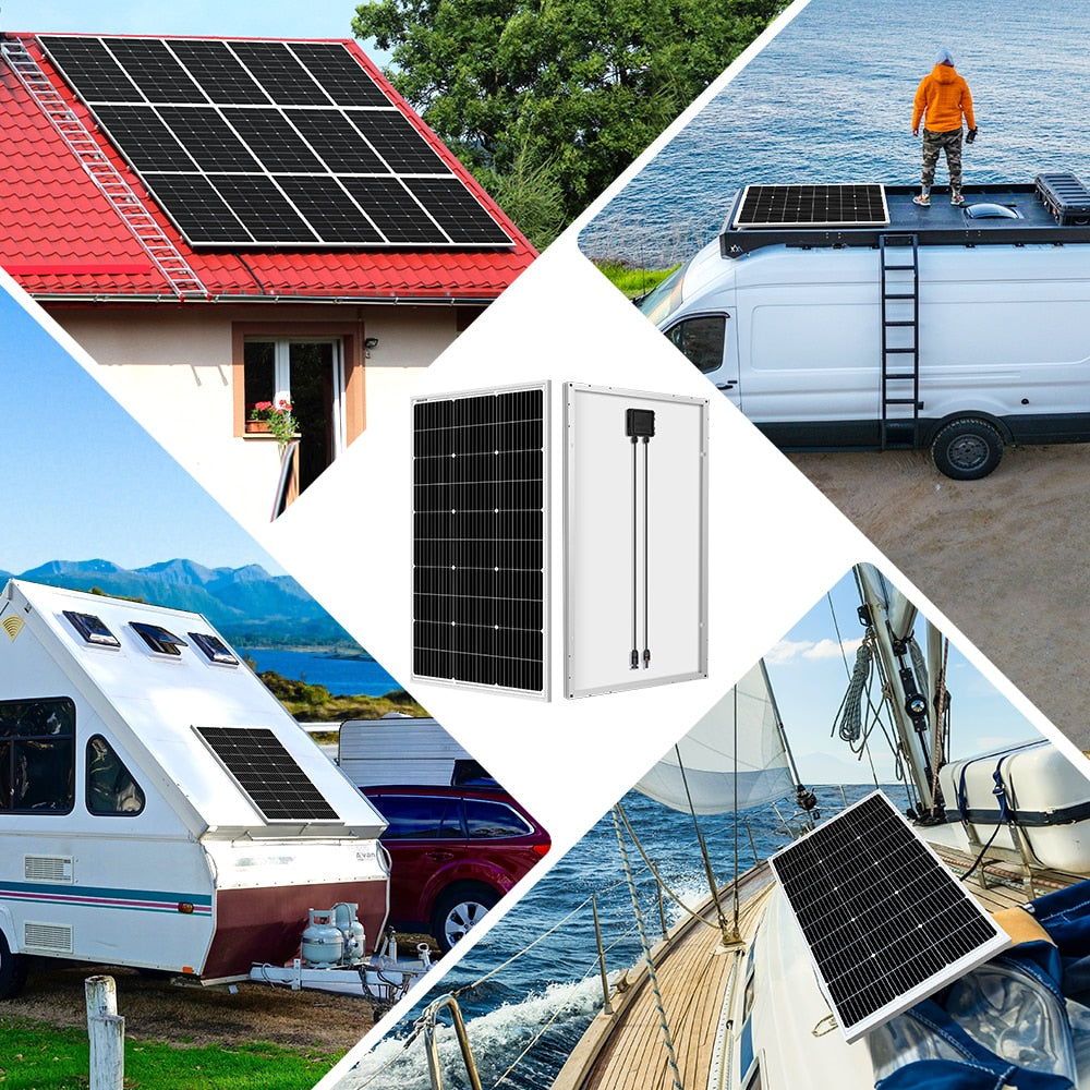 Dokio 18V 100W Rigid Solar Panel China 18V Monocrystalline Silicon Waterproof Solar Panel Charge 12V #DSP-100M