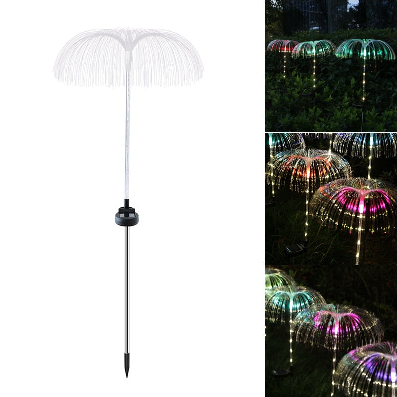 Auto On/off Colorful Lawn Lights Color Changing Waterproof Night Decor Lamp Fireworks 150mah Soloar Light Garden Solar Lights