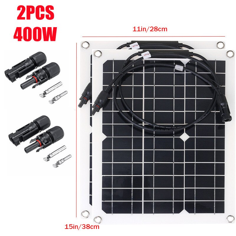 300W Solar Panel Kit Complete 12V Polycrystalline USB Power Portable Outdoor Rechargeable Solar Cell Solar Generator For Home