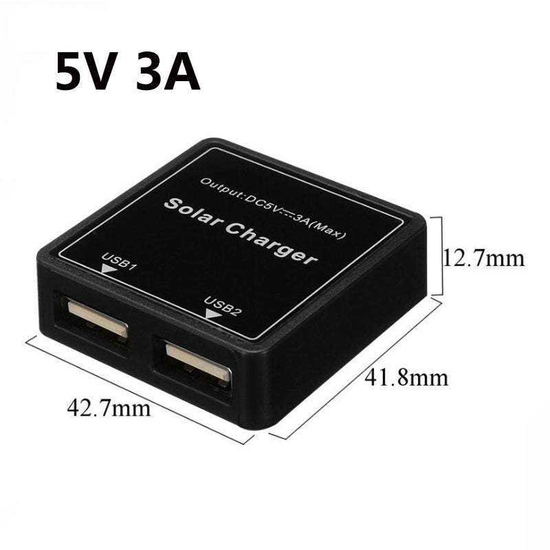 5V 2A/3A Solar Panel, 5V 3A 112.7mm 41.8mm 42.7mm Out
