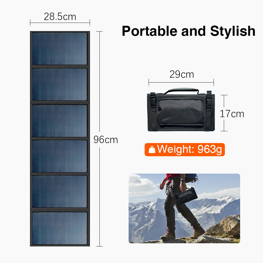 Painel solar de acampamento ao ar livre 12 v 40 w 21 w dobrável portátil usb carregador solar power bank dc 18 v para barcos de motorhomes turísticos