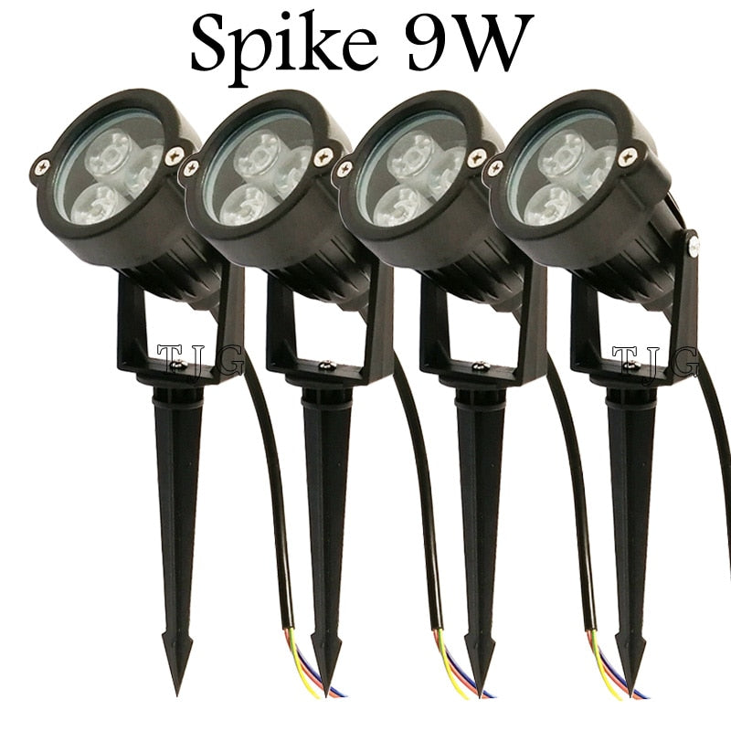 4PACK New Style COB Garden Lawn Lamp AC220V 110V DC12V Outdoor LED Spike Light 3W 9W Path Landscape Waterproof Spot Bulbs