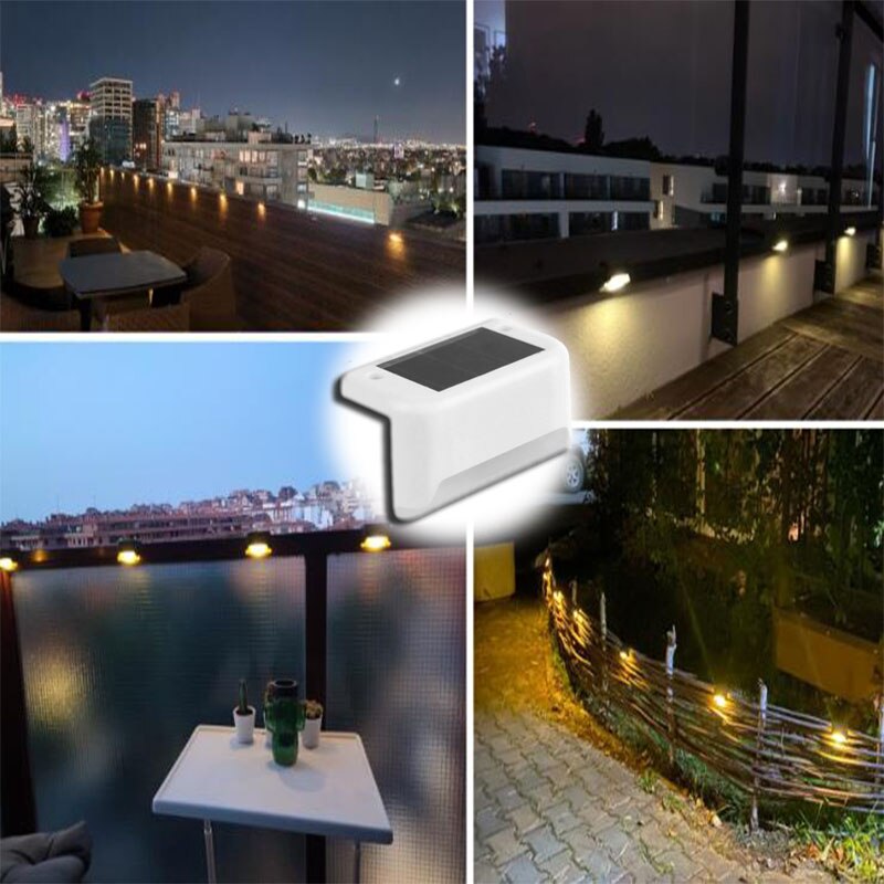 Lampada da gradino a LED bianco caldo Lampada da giardino per scale da esterno Luci da giardino impermeabili per balcone Decorazione per recinzione per scale da patio