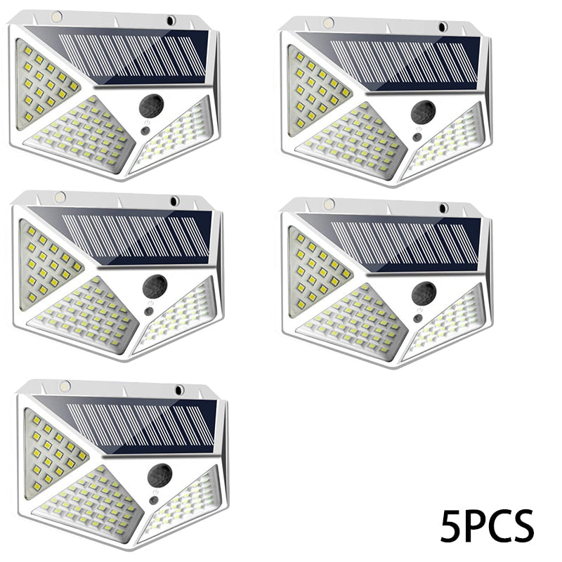 2/4/8/10PCS Solar Light Outdoor 100 LED Wall Lamp PIR Motion Sensor Lamp Waterproof LED Lights For Garden Street Decoration