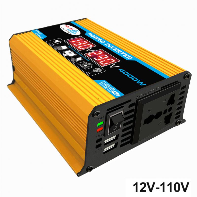 Pure Sine Wave Inverter 12V  220V 110V 4000W Power Converter Solar 12V To 220V Inverter Transformer Inverter 12v 220v Pure Sinus