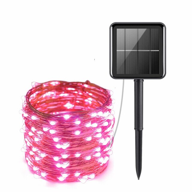 Guirlande Solaire Fée LED Lumières 200m Lumières De Noël Étanche Extérieure Guirlande Solaire Lampe De Noël Pour La Décoration De Jardin.