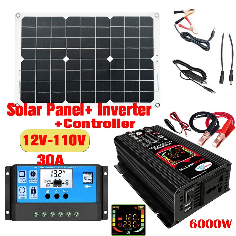 110V/220V Solar Panel, Solar Panelt TInverter +Controller 12V-110