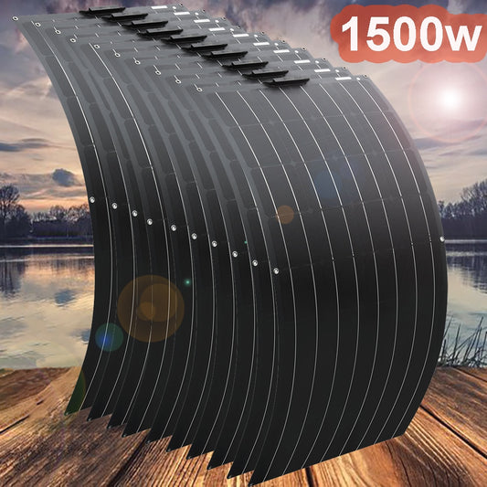 12v solar panel flexible 1500w 1000w 600w 450w 300w photovoltaic panel battery charger system for home car boat camping travel