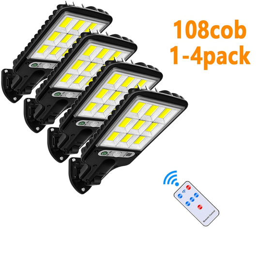 Solar LED Lights with Motion Sensor Solar Lights Outdoor Waterproof Solar Energy Wall Lamp for Garden Garage Aisle Lighting