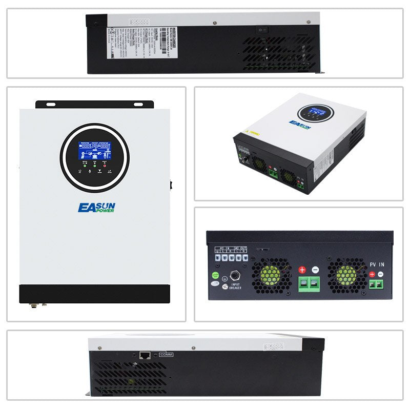 Easun Power 3200VA 3000W Solar Inverter 24V Built in MPPT 80A Solar Controller 230VAC Out-put Voltage Max PV 450VDC Support WIFI