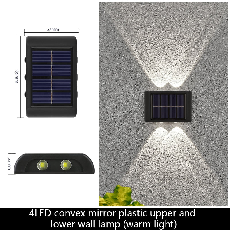 ALED convex mirror plastic upper and lower wall lamp (warm