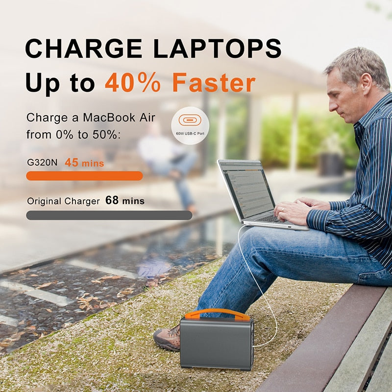 Stazione di alimentazione portatile 320Wh Lifepo4 Generatore esterno ad energia solare 200W Alimentazione di emergenza Cpap Batteria di backup per il campeggio