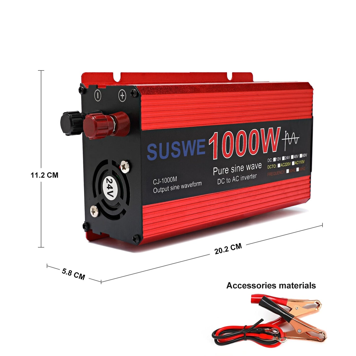 Onduleur à onde sinusoïdale pure 12V/24V/48V/60V à AC 110V 220V 3000/2200/2000/1000W transformateur de tension convertisseur de puissance onduleur solaire
