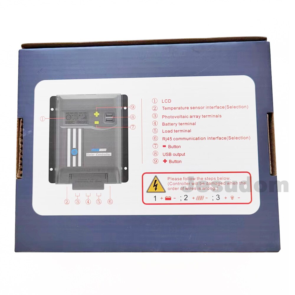 MPPT LCD Display 20A with WIFI Dual USB LifePo4 or Lithium 12V/24V Solar Panel Battery Regulator Charge Controller