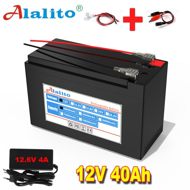 12V 60Ah 18650 lithium battery pack 3S7P built-in high current 40A Solar street lamp, xenon lamp, backup power supply, LED