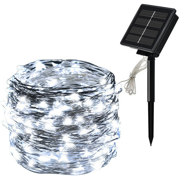 LED Solar Light Outdoor Waterproof Fairy Garland String Lights Christmas Party Garden Solar Lamp Decoration 7/12/22/32 M
