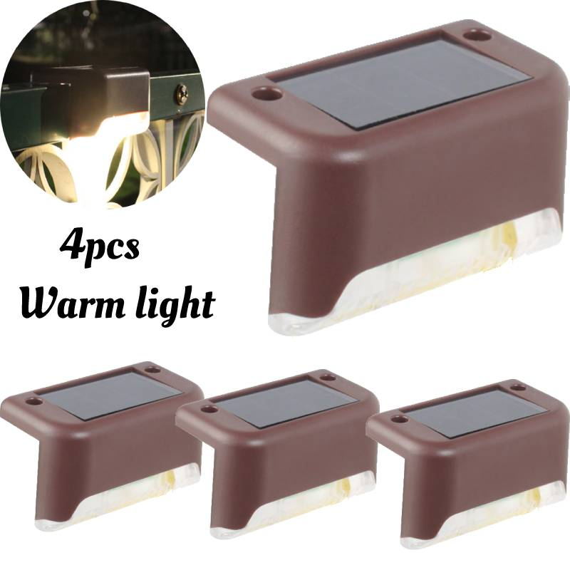 Lampada solare a LED Percorso Scale Luci da giardino per esterni Impermeabile Energia solare Balcone Decorazione luminosa per recinzione per scale del patio di Natale