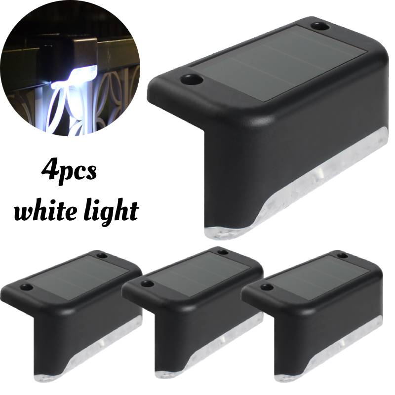 Lampada solare a LED Percorso Scale Luci da giardino per esterni Impermeabile Energia solare Balcone Decorazione luminosa per recinzione per scale del patio di Natale