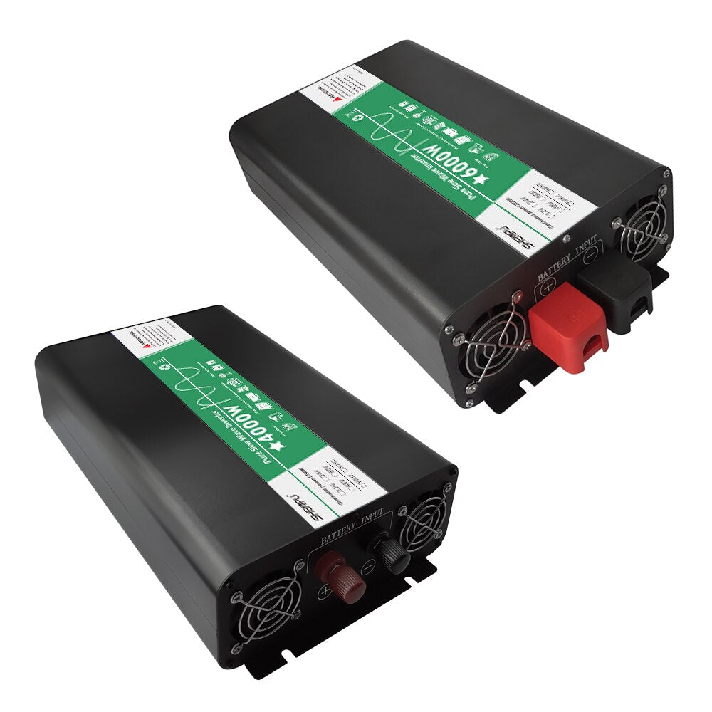 Reiner Sinus-Wechselrichter 4000 W 6000 W Leistung DC 12 V zu AC 220 V Spannung 50 Hz Konverter Solar-Auto-Wechselrichter