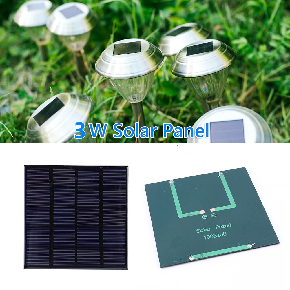 Solar Panel 3W 5V Solar Cell Controller Solar Panel for Light Moblie Phone RV Car MP3 PAD Charger Outdoor Battery Supply