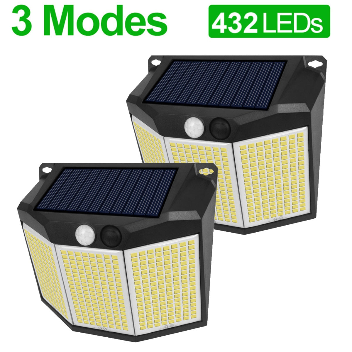 Réverbère d'énergie solaire lumières de capteur solaire extérieures pour le décor de jardin 432 réflecteur Led allumant la lanterne solaire energia étanche