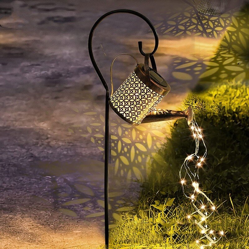Luz solar al aire libre Lámpara de regadera Lámparas solares de jardín para luces de iluminación de jardín Decoración de patio Luces de jardín al aire libre