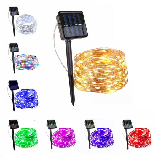 12M/22M/32M Outdoor Solar Light Outdoor Solar Fairy String Lights for Holiday Christmas Lights Waterproof  Solar Garden Lighting