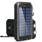 Solar 80000mAh Power Bank Dual USB powerbank Waterproof Battery External Portable Charging with LED Light 2USB powerbank