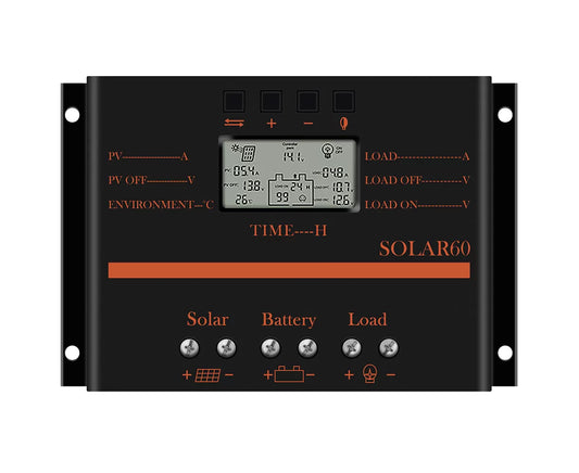 S60 - PowMr 60A PWM Solar Charge Controller with LCD Display 0 Layer