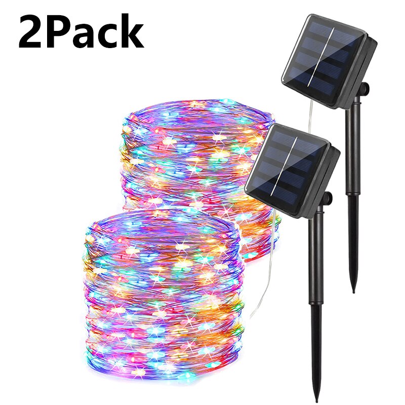 4 Pack Led Solar Fairy Light Outdoor 22/32M Festoon Led Waterproof Garland String Lights Christmas Party Garden Solar Lamp Decor