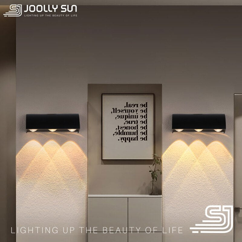 Luz de parede à prova d'água LED iluminação externa para número de casa externa arandelas modernas lâmpadas montadas na parede corpo de alumínio alimentação CA