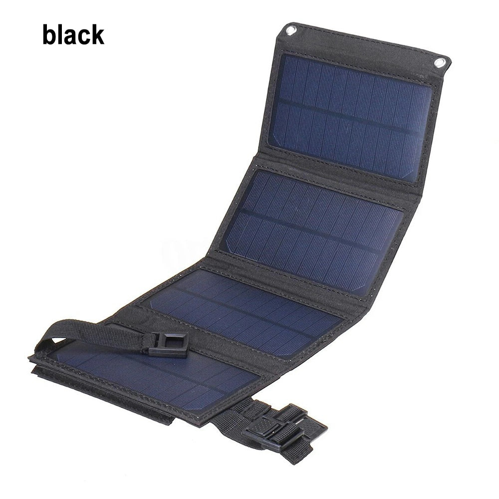 160W Foldable Solar Panel 5V Portable Battery Charger USB Port Outdoor Waterproof Power Bank for Phone PC Car RV Boat Camping