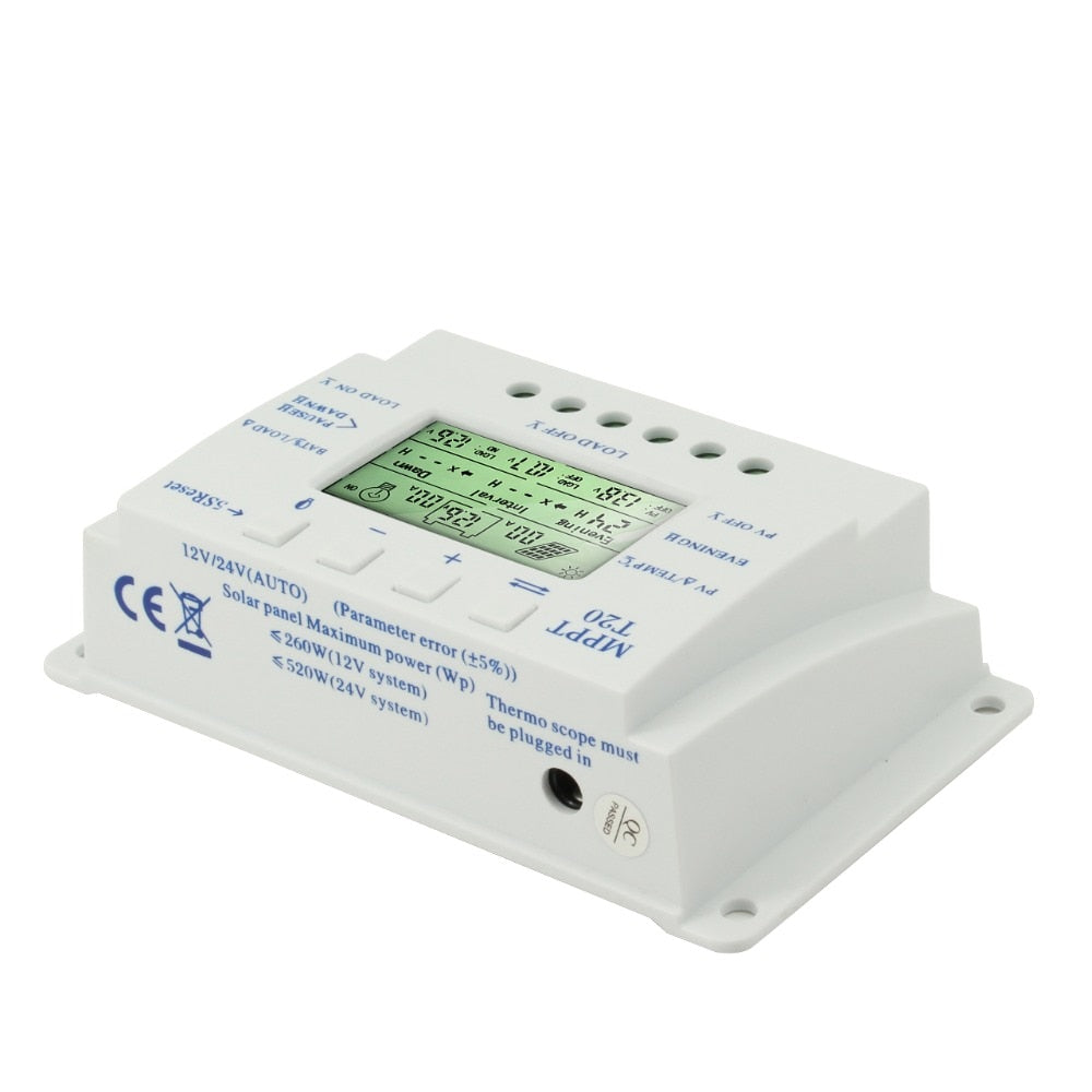 PowMr MPPT T20 Regolatore di carica solare 12V 24V Auto MPPT + PWM 20A 260W Display LCD Pannello solare Regolatore batteria Max PV 48V OEM