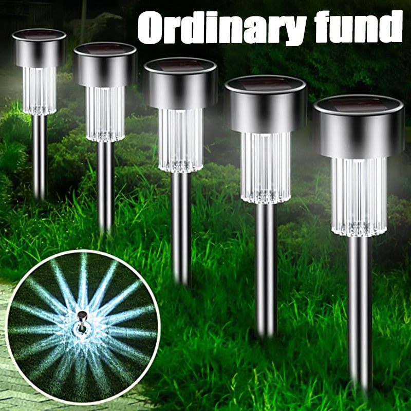 LED pelouse lampes solaires jardin lampe extérieure rvb multicolore porte chemin éclairage solaire noël décoratif paysage briller lumière