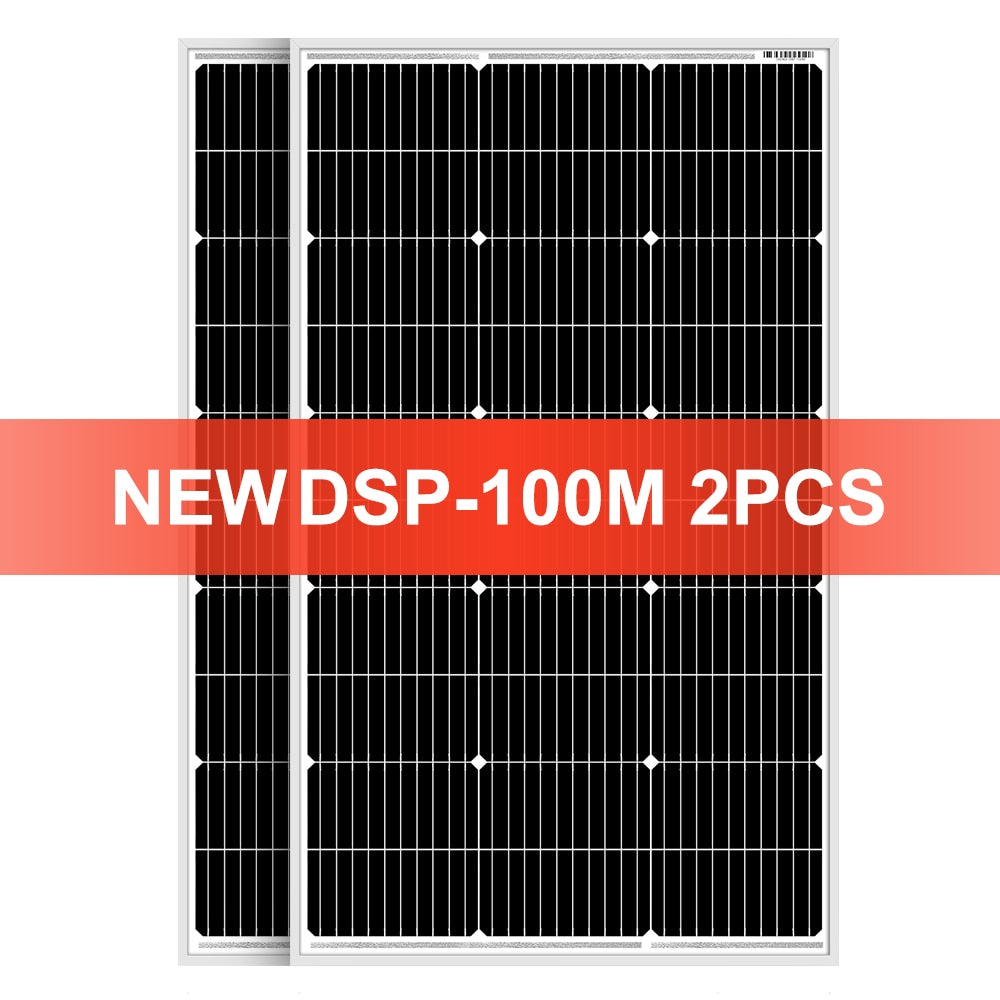 Dokio 18V 100W 200W 400W Waterproof New Rigid Solar Panel Set Controller For Home Charge 12V Car battery Monocrystalline China