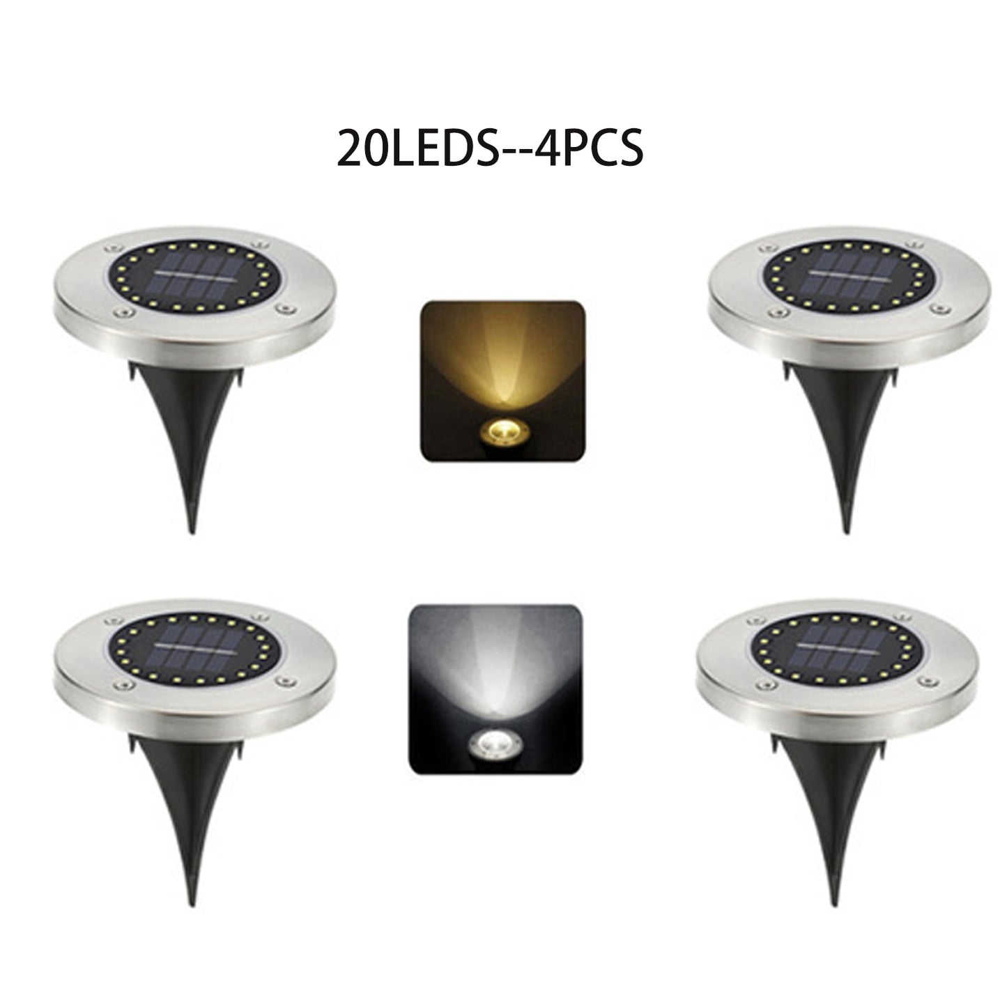20LED Solar Power Disk Light Outdoor Garden Solar Underground Light Deck Light Spotlight Buried Solar Led Lamp Garden Decoration