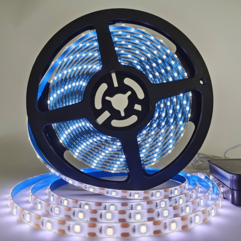 Solaire alimenté 3/4/5/10M bande lumineuse extérieure rvb 2835 Flexible éclairage ruban bande étanche LED bande rétro-éclairage jardin décor