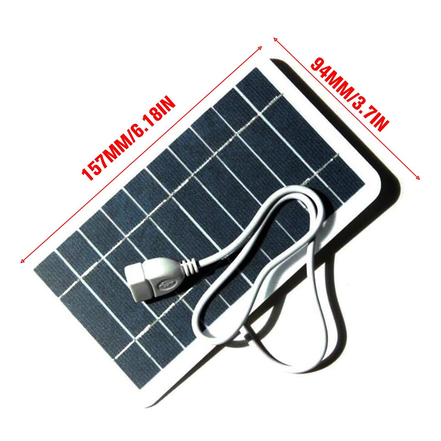 Caricatore del pannello solare USB 5V 2W 400mA Uscita pannello solare portatile Sistema solare portatile esterno USB per caricabatterie per telefoni cellulari