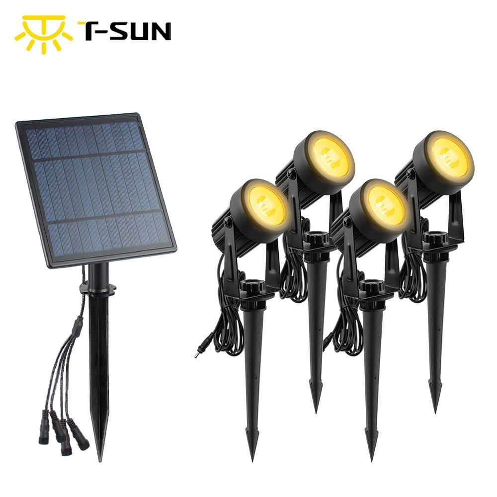 T-sunrise Solar LED Outdoor Light IP65 Impermeabile Decorazione da giardino Luci RGB Lampade per illuminazione da giardino con paesaggio bianco caldo / freddo