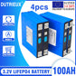 4/8pcs 3.2V 240Ah 200Ah 150Ah 100Ah LiFePO4 Lithium Iron Phosphate Battery Pack For 12V Solar Storage Cells EU 7 Days Delivery