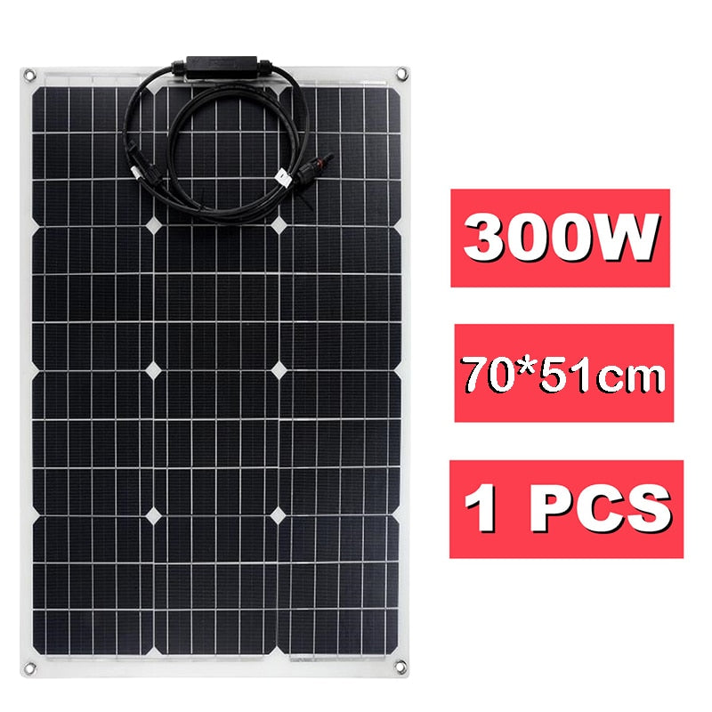1500W Solar Power System 220V/1500W Inverter Kit 600W Solar Panel Battery Charger Complete Controller Home Grid Camp Phone