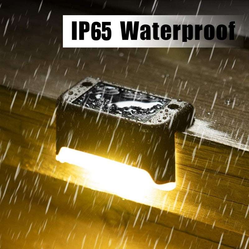 Stair LED Solar Lamp Waterproof Outdoor Solar Garden Light Pathway Yard Patio Steps Fence Lamp Garden Decor Solar Light Outdoors