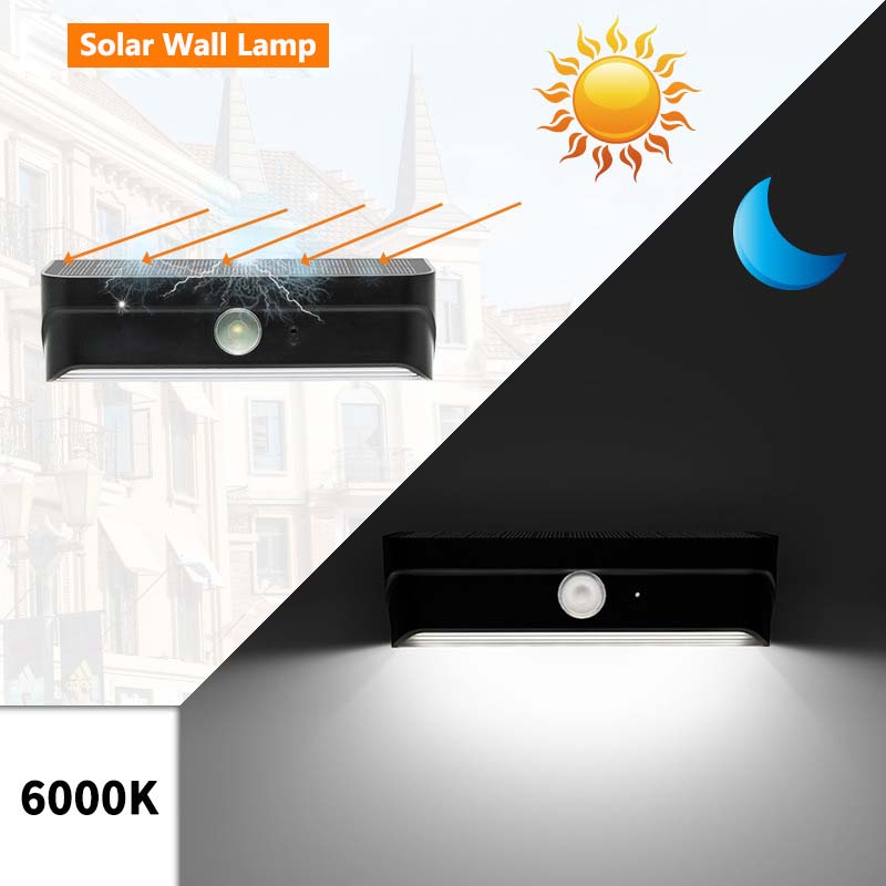 Solar Outdoor Light Wall Lamp Waterproof IP65 LED Step Stairway Patio Garden Fence Porch Street Signboard Terrace Villa Lighting