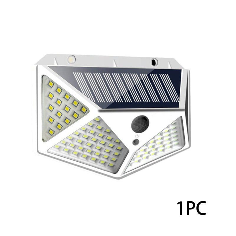 2/4/8/10PCS Solar Light Outdoor 100 LED Wall Lamp PIR Motion Sensor Lamp Waterproof LED Lights For Garden Street Decoration