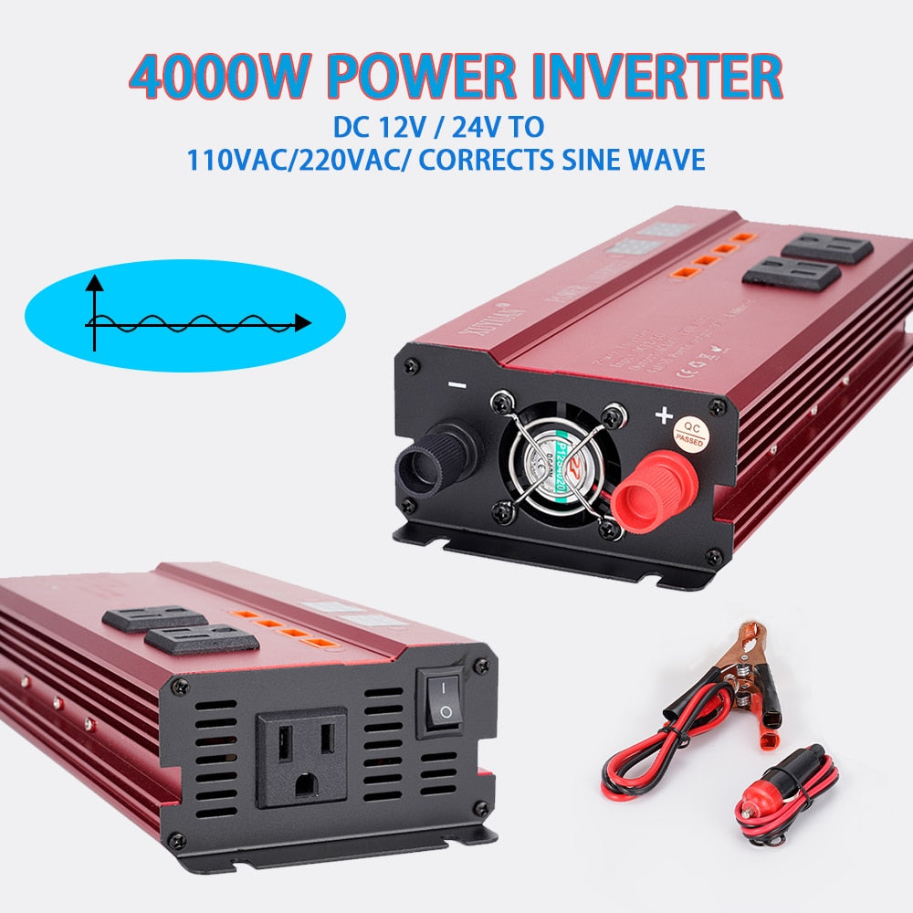4000w POWER INVERTER DC 12V 24V TO