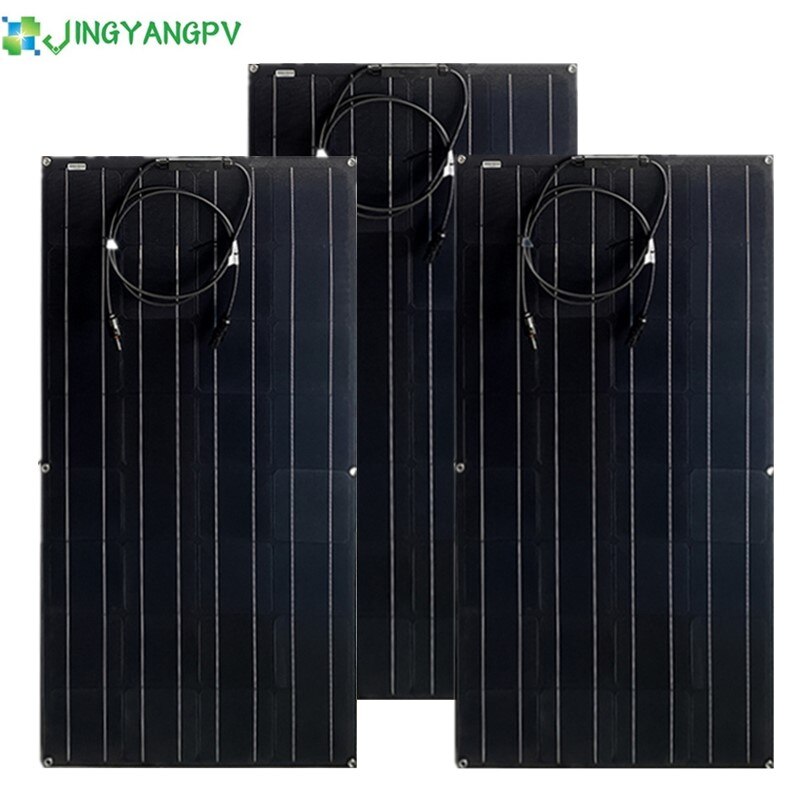 100W 110W 200W 220W 300W 330W 400W 440W ETFE Flexible solar panel Waterproof Panel Solar Monocrystalline Solar Cell RV Boat Car