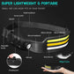 CYCLEZONE Sensor LED Headlamp USB Rechargeable 10 Lighting Modes Head Torch Super Bright Fishing Camping Induction COB Headlamp