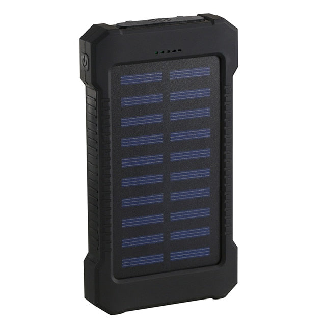 Solar Power Bank Waterproof 50000mAh Solar Charger USB Ports External Charger Powerbank for Xiaomi 5S Smartphone with LED Light