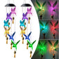 New Solar Power Wind Bells Chime Crystal Ball Hummingbird Butterfly Dragonfly Waterproof Outdoor Light for Patio Yard Garde